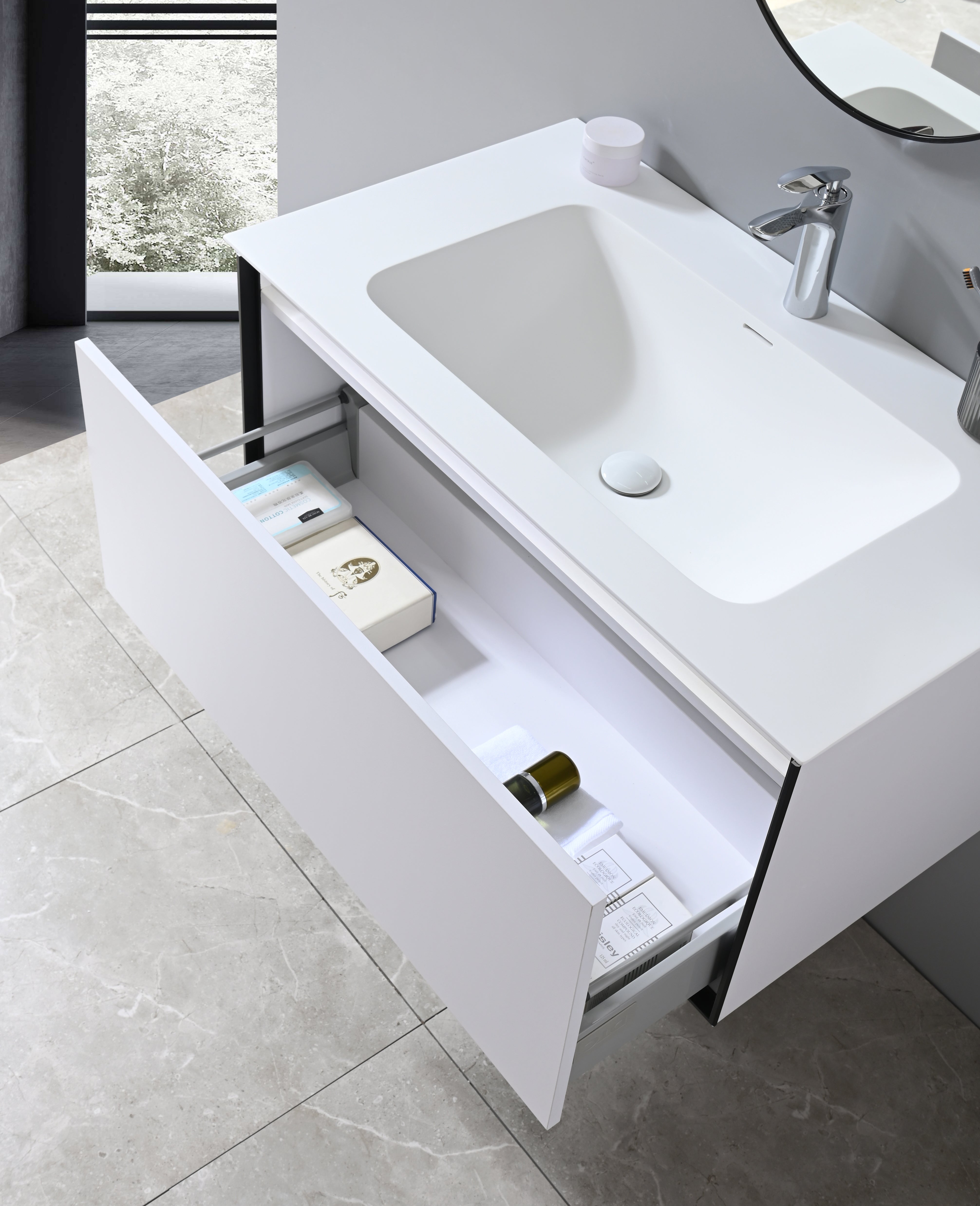 Vanité-Lavabo Aura 36" Blanc LED
